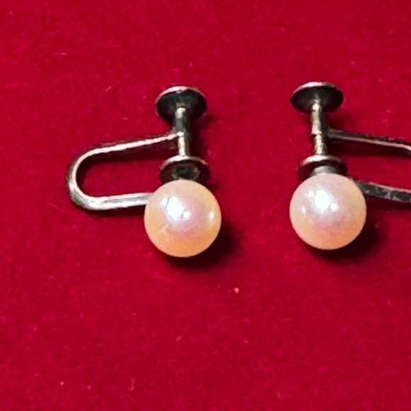 Mikimoto Jewelry - Mikimoto Cream Pearl Screw-Back Earrings